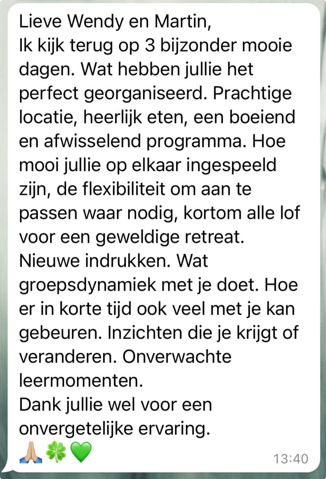 Review retreat